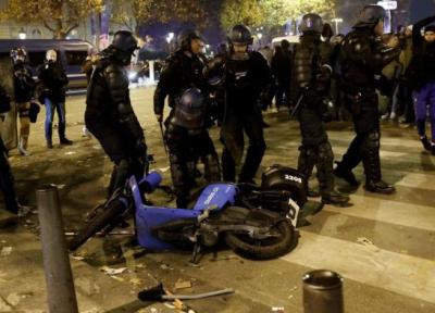 هواداران تیم های مراکش و فرانسه در پاریس با پلیس به زدوخورد پرداختند
